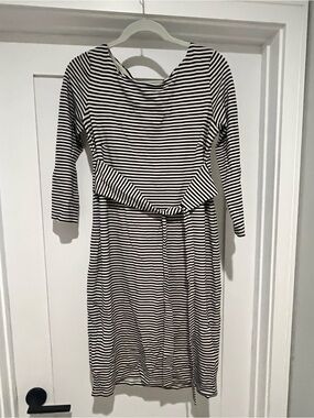 MaxMara Weekend Black and White Striped Dress